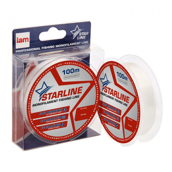 Монофильная леска STARLINE 100m (transparent) d0.203