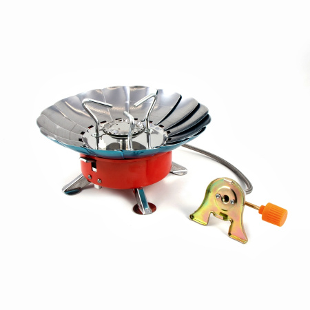 Газовая плитка мал. пьезо, ветрозащитная, шланг (цанг.)/50/