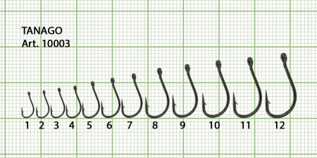 Крючок TANAGO-RING № 4 с ушком, покрытие BN (10 шт)