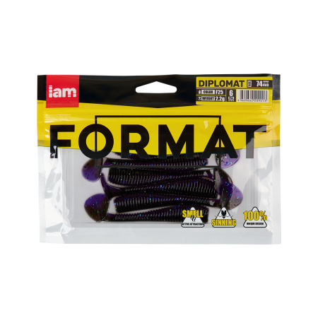 Силиконовая приманка FORMAT DIPLOMAT 74mm (6шт.) цвет F25