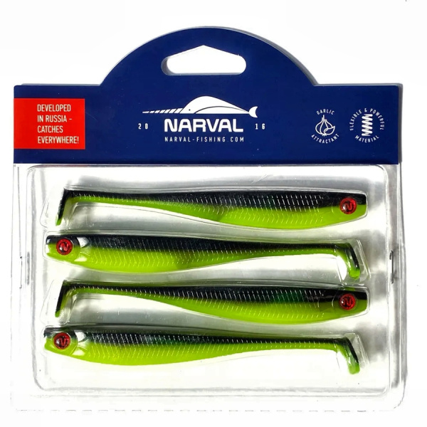 Мягкие приманки Narval Fishing Skinny 12cm #045-Black Lime