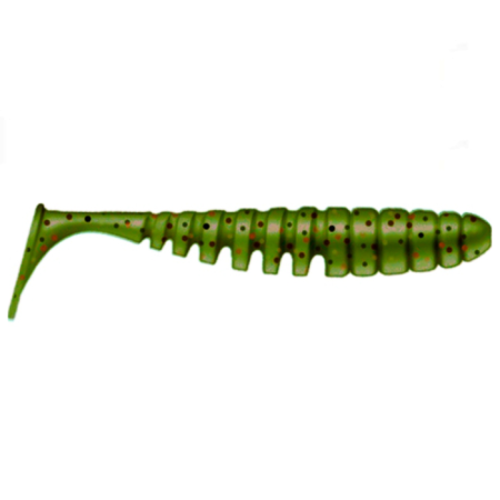 Приманка ZUB-SHAD  40мм(1,5")-12шт, (цвет 505) зеленый с блестками