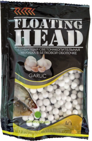 Плавающая насадка светонакопительная в белковой оболочке D 4-5 мм белая. Ароматизатор Чеснок