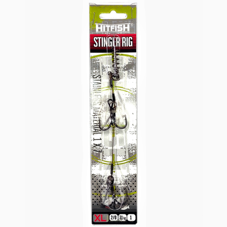 Оснастка HITFISH STINGER RIG #M оснащ. тройниками #1 нагр. 20kg дл. 3.5+5,5cm