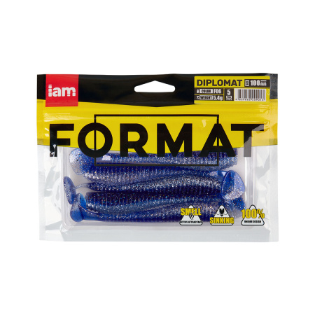 Силиконовая приманка FORMAT DIPLOMAT 100mm (5шт.) цвет F06