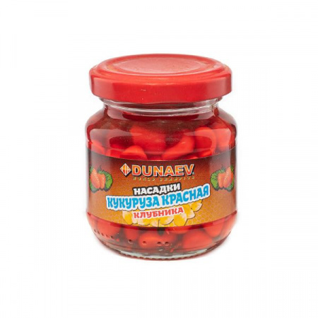 Насадка стеклобанка "Дунаев Кукуруза Красная" 100мл Клубника
