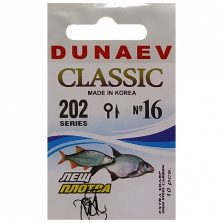 Крючок Dunaev Classic 202 #16 (упак. 10 шт)