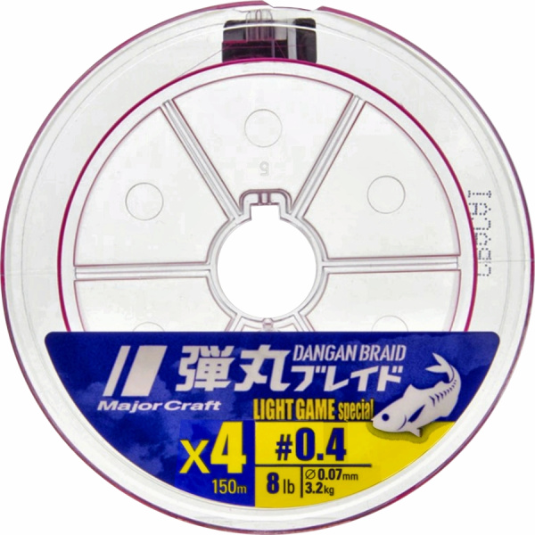 Шнур Major Craft 150m X4 (розовый) DBL4-150/0.4PK