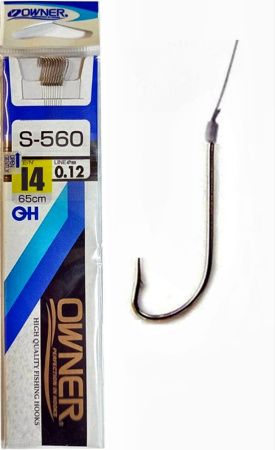 Крючок с поводком Owner S-560 #14-0.12 Крючок с поводком Owner S-560 #14-0.12