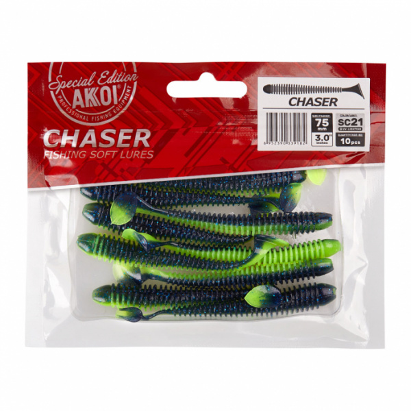 Силиконовая приманка AKKOI CHASER  75mm цвет SC21 Силиконовая приманка AKKOI CHASER  75mm цвет SC21