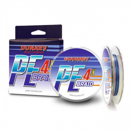 Шнур DUNAEV BRAID PE X4 150м 0,20мм Multicolor