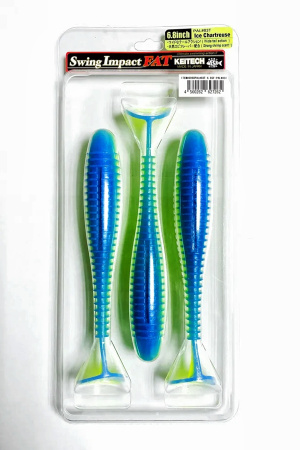 Приманка силиконовая Keitech Swing Impact FAT 6.8" #PAL03 Ice Chartreuse