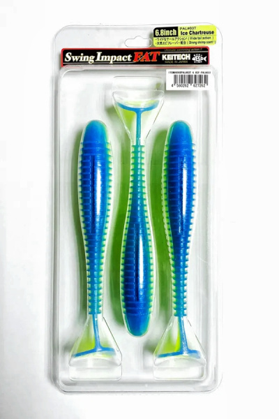 Приманка силиконовая Keitech Swing Impact FAT 6.8" #PAL03 Ice Chartreuse