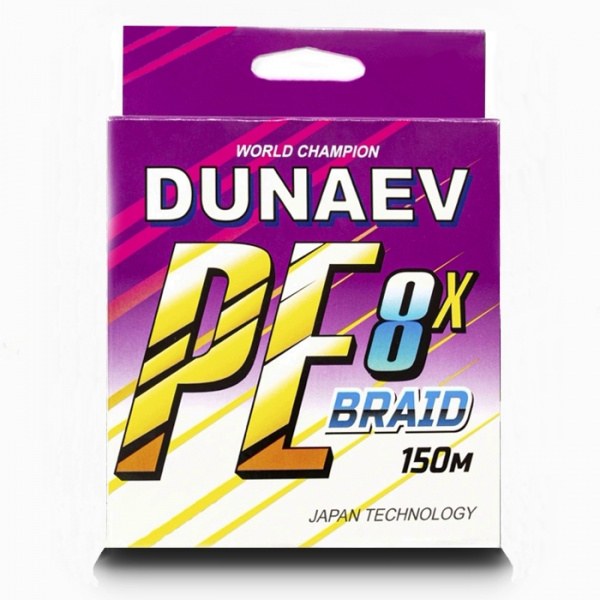 Шнур DUNAEV BRAID PE X8 150м 0,20мм ярко зелёный
