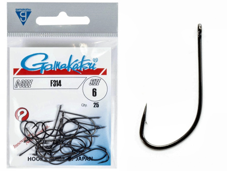 Крючки Gamakatsu F314 HOOKS BLACK разм. 06 25шт. Крючки Gamakatsu F314 HOOKS BLACK разм. 06 25шт.