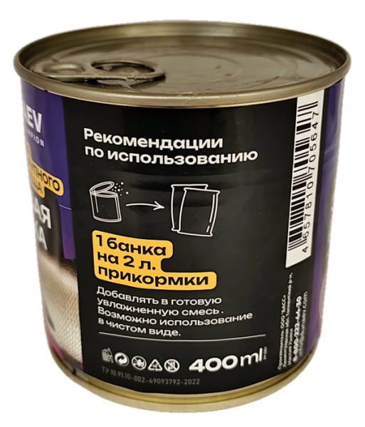 Добавка для прикормки металлобанка 430мл "Дунаев  Крупный Лещ"