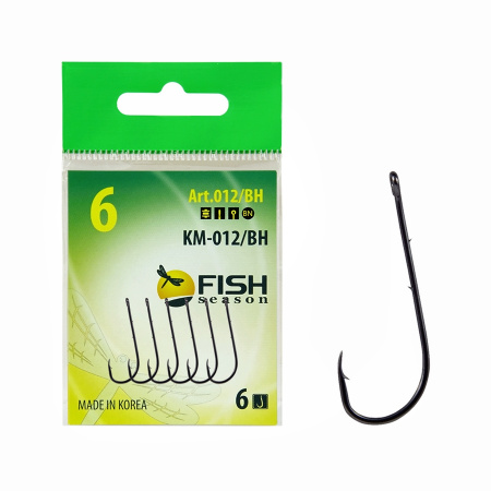 Крючок KM012 BAITHOLDER с ушком, №2, покрытие BN (5 шт)