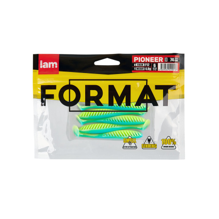 Силиконовая приманка FORMAT PIONEER 74mm (6шт.) цвет F12