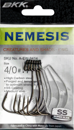 Крючок офсетный BKK Nemesis 9004 (A-EW-9414) #4/0 (7шт)