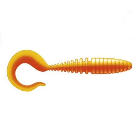 Приманка ZUB-TWIST  90мм(3,5")-5шт, (Цвет 405) желтый верх - оранжевый низ