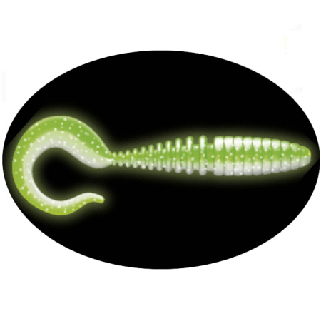 Приманка ZUB-TWIST  90мм(3,5")-5шт, (цвет 403) зеленый светящийся