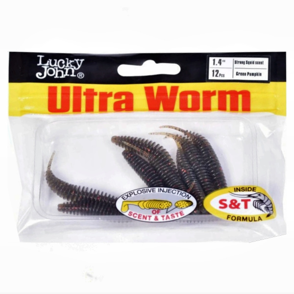 Слаги съедобные искусственные LJ Pro Series ULTRAWORM 1,4in (03.50)/S21 12шт.