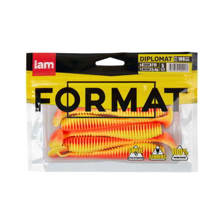 Силиконовая приманка FORMAT DIPLOMAT 100mm (5шт.) цвет F10