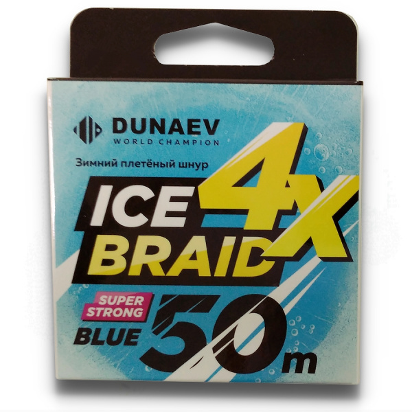 Шнур DUNAEV ICE BRAID PE X4 50м 0,14мм Шнур DUNAEV ICE BRAID PE X4 50м 0,14мм