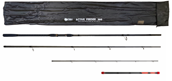 Удилище фидерное "ACTIVE FEEDER", тест до 150 г, 3,60 м, 3+3, (1,5oz - стекл., диам. 2,2)