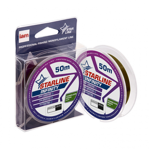 Монофильная леска STARLINE INFINITY  50m (chameleon green) d0.234
