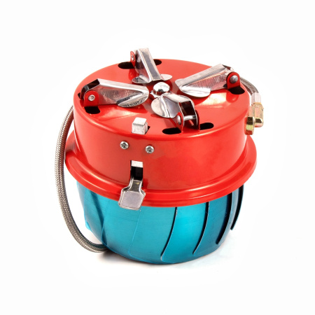 Газовая плитка мал. пьезо, ветрозащитная, шланг (цанг.)/50/