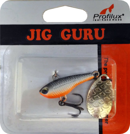 Джиг-блесна Тэйл-Спиннер (10 гр)  цв.302 ("Серебро"-черноспинка)