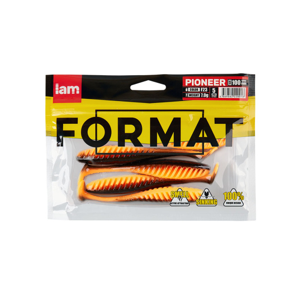 Силиконовая приманка FORMAT PIONEER 100mm (5шт.) цвет F23