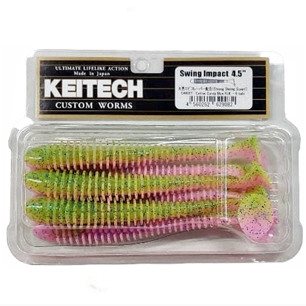 Приманка силиконовая Keitech Swing Impact 4" EA#16 Cotton Candy Blue FLK