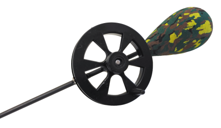 Удочка зимняя Profilux "Капля-Спорт", Цв. KAMO 33 (камуфляж зелен., катушка черная)