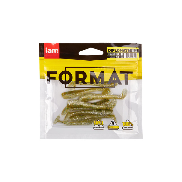 Силиконовая приманка FORMAT DIPLOMAT 74mm (6шт.) цвет F04 Силиконовая приманка FORMAT DIPLOMAT 74mm (6шт.) цвет F04