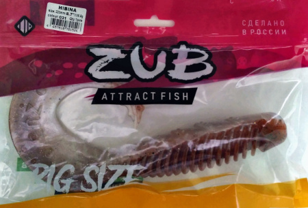 Приманка ZUB-HIBINA 220мм(8,7")-1шт, (цвет 031) карамель верх-натурал низ