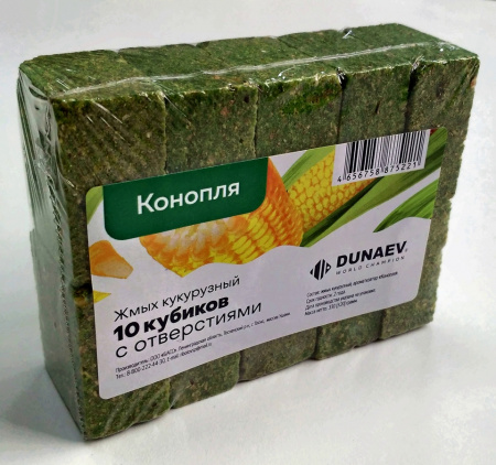 Жмых DUNAEV кукурузный  Конопля 300г.