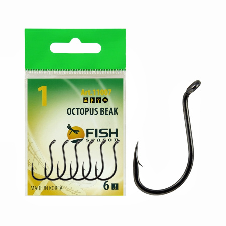 Крючок FS OCTOPUS BEAK № 12 с ушком, покрытие BN (9 шт)