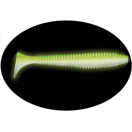 Приманка ZUB-SWING  99мм(4")-4шт, (цвет 403) зеленый светящийся