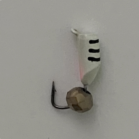 Безнасадка 3 белый, гр шарик, 0,7гр. золото