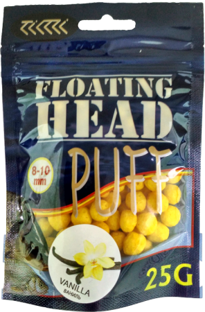 Плавающая насадка PUFF воздушное тесто 8-10 мм.ВАНИЛЬ жёлтый