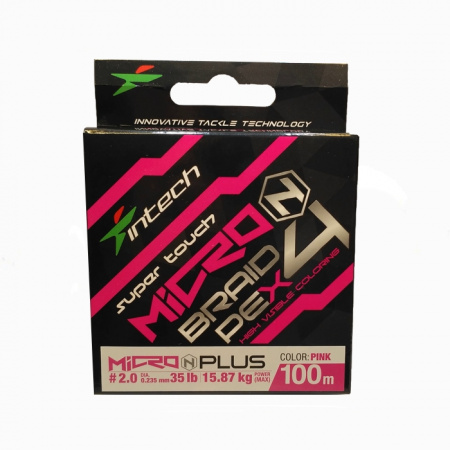 Шнур плетеный Intech MicroN Plus PE x4 100m (#2.0 (35lb / 15.88kg))