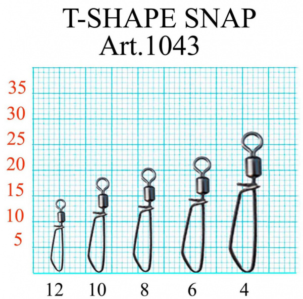 Вертлюжок с Т-образной застежкой, №12 (9 кг), (упак. 5 шт)