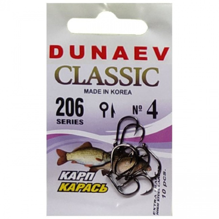 Крючок Dunaev Classic 206 # 4 (упак. 10 шт)