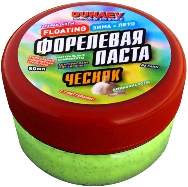 Паста Dunaev 50мл Форель Чеснок Зеленая Паста Dunaev 50мл Форель Чеснок Зеленая