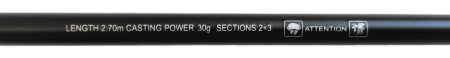 Удилище пикерное "EVER MAGIC FEEDER" FISH CRYSTAL , тест до 30 г, 2.70 м, 2+3 tips
