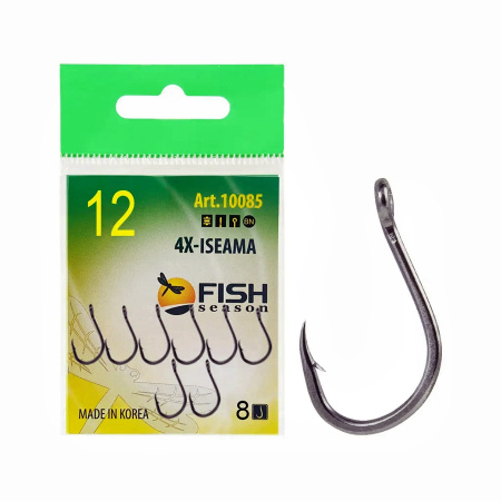 Крючок 4X-ISEAMA-RING №12 с ушком, покрытие BN (8 шт)