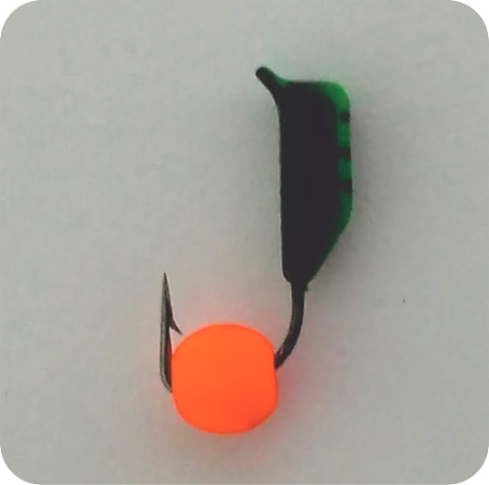 Безнасадка 2,5 зеленый+черный, неоновый шар, 0,5гр. оранжевый