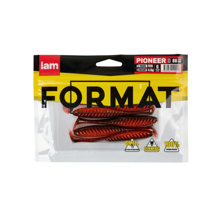Силиконовая приманка FORMAT PIONEER 88mm (6шт.) цвет F09